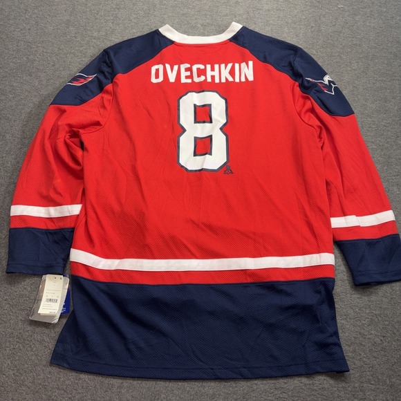 Other - Ovechkin #8 Washington Capitals red and blue jersey NHL Large NWT